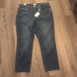 NWT GOOD AMERICAN CLASSIC RAW HEM JEANS 16